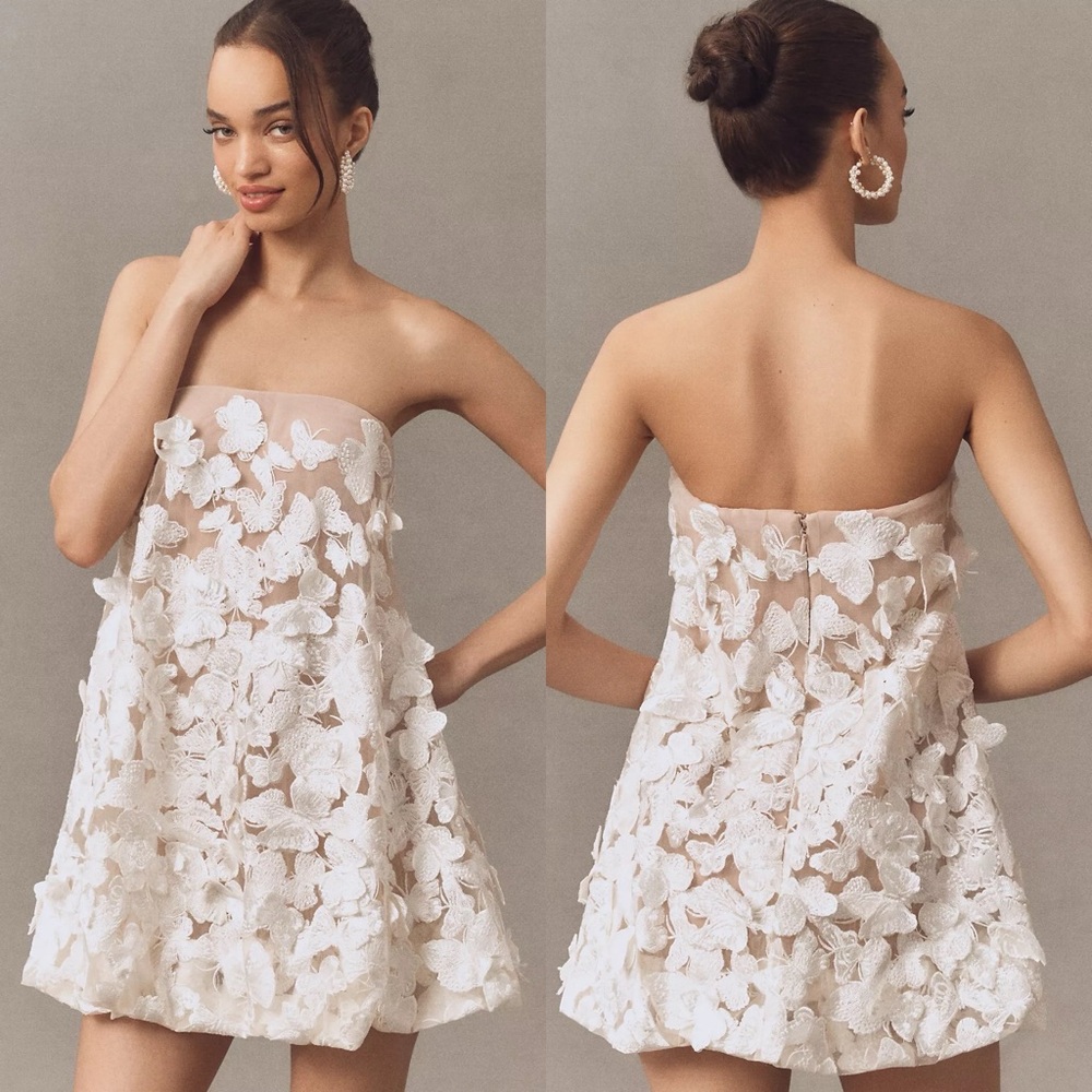 NWT Anthropologie Dress The Population Sachi Sleeveless Butterfly Mini Dress - Picture 1 of 11